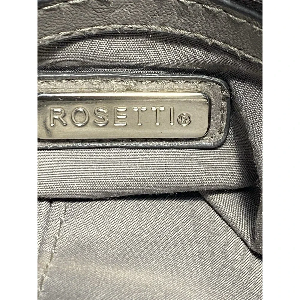 Rosetti Women’s Gray Faux Leather Rectangle Zipper Shoulder Bag Purse 12x11x5